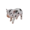 Hi-Line Gifts 9" Pink and Black Baby Pig Outdoor Garden Figurine