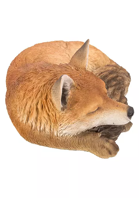 Hi-Line Gifts 17.25" Brown and White Fox Sleeping Outdoor Garden Statue 5 Hi-Line Gifts 17.25" Brown and White Fox Sleeping Outdoor Garden Statue - Image 3