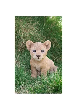 Hi-Line Gifts 6" Brown and White Sitting Lion Cub Figurine
