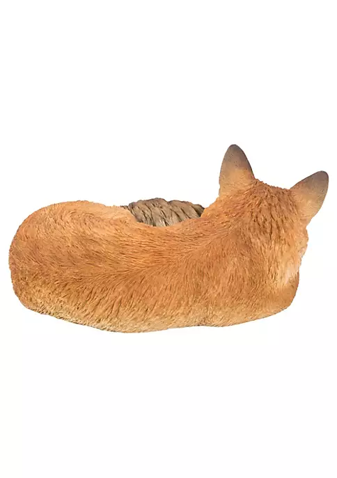 Hi-Line Gifts 17.25" Brown and White Fox Sleeping Outdoor Garden Statue 6 Hi-Line Gifts 17.25" Brown and White Fox Sleeping Outdoor Garden Statue - Image 4