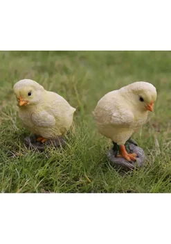 Hi-Line Gifts Set of 2 Baby Chicks Outdoor Garden Figurine 4.50" -Creative Sales Shop Belk 433