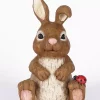Hi-Line Gifts 12" Brown and Red Rabbit Sitting with Ladybug Garden Statue -Creative Sales Shop Belk 59