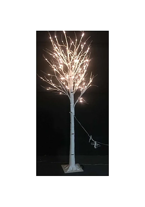 Hi-Line Gifts 7.75' Pre-Lit Pencil Birch Artificial Christmas Tree - Warm White LED Lights 3 Hi-Line Gifts 7.75' Pre-Lit Pencil Birch Artificial Christmas Tree - Warm White LED Lights