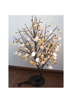 Hi-Line Gifts 32" Lighted Silver Dollar Bonsai Tree with 96 LED Lights