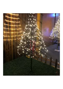 Hi-Line Gifts 4.25' Pre-Lit Pencil Artificial Christmas Tree - Warm White LED Lights