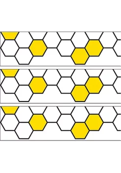 Creative Teaching Press Busy Bees Honeycomb EZ Border, 48 Feet Per Pack, 3 Packs per BN