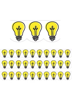 Creative Teaching Press Doodle Lightbulbs EZ Border, 48 Feet, 3 Packs per BN