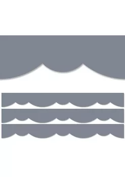 Creative Teaching Press Charcoal Stylish Scallops EZ Border, 48 Feet, 3 Packs per BN