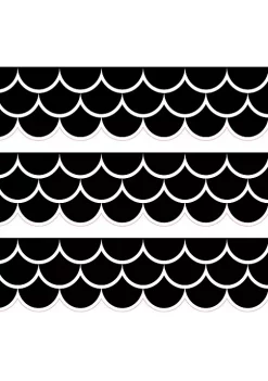 Creative Teaching Press Black Scallops EZ Border, 48 Feet Per Pack, 3 Packs per BN